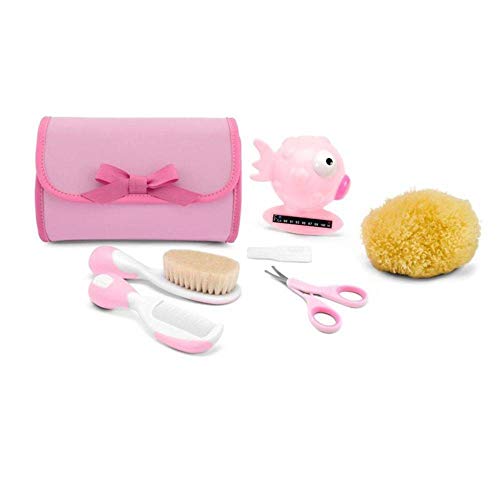 Chicco My First Beauty Set 5In1, Igiene Neonato, Prodotti Bagnetto, Con Pettine, Spazzola, Frobicine Per Unghie, Termometro Da Bagno E Spugna, Accesso