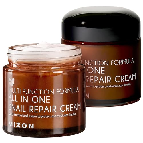 [Mizon] Crema Riparatrice A La Bava Di Lumaca (75 G), Crema Idratante Per Il Viso Con Estratto Di Mucina Di Lumaca, Cosmetico Coreano Tutto In Uno, Cu