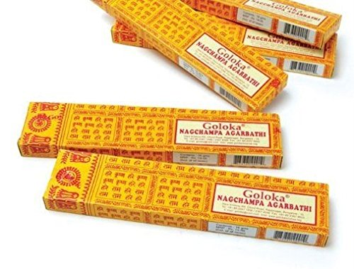 Goloka Nag Champa Agarbathi Bastoncini D’Incenso 16G – Lotto Di 2 Confezioni Da 16G