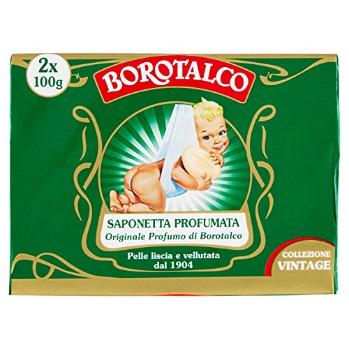 Borotalco, Sapone Solido, Saponetta Solida Profumata Alla Fragranza Borotalco - Ideale Per L'Igiene Delle Tue Mani, Per Una Pelle Liscia E Vellutata -