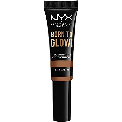 Nyx Professional Makeup Correttore Illuminante Born To Glow, Arricchito Con Microperle, Minimizza Le Occhiaie, Illumina E Definisce, Formula Vegana