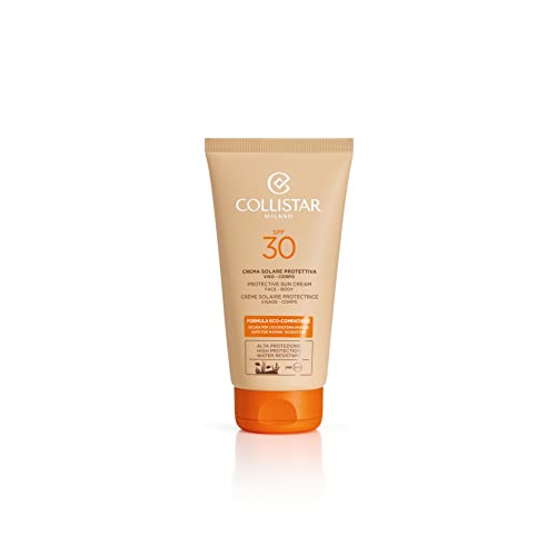 Collistar Crema Solare Protettiva Spf 30, Formula Eco-Compatibile Certificata, Sicura Per L'Ambiente Marino, Filtri Coral Friendly, Con Solo Ingredien