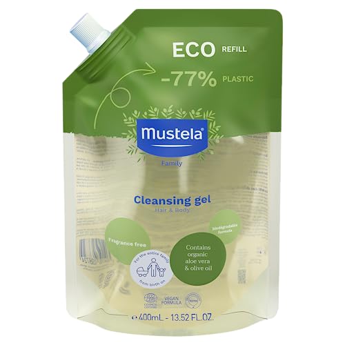 Eco Ricarica Gel Detergente Bio 400 Ml Corpo E Capelli Fin Dalla Nascita Mustela