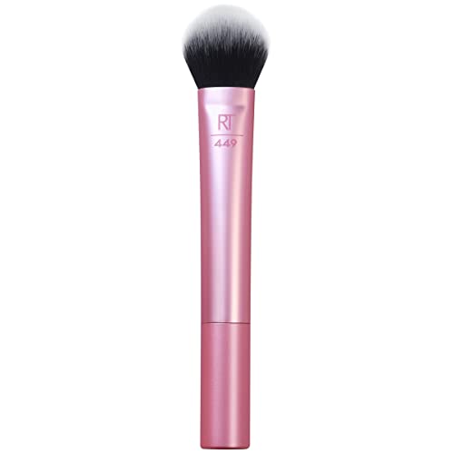 Real Techniques Pennello Da Trucco Per Guance, Per Arrossire, Evidenziatore O Polvere Sciolta, Setole Morbide, Applicazione Precisa, 1 Conteggio