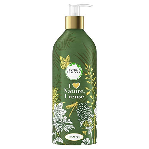 Herbal Essences Ripara, Shampoo Con Olio Di Argan Del Marocco In Bottiglia Ricaricabile Senza Plastica, 430Ml