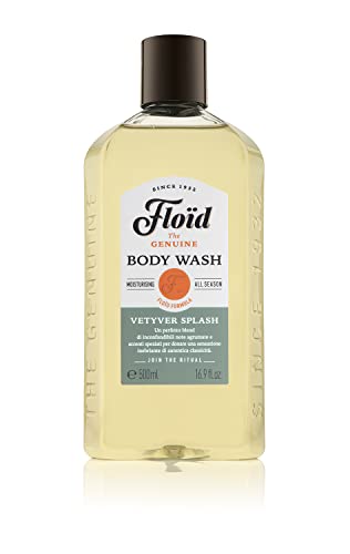 Floïd Vetyver Splash Body Wash (500 Ml), Gel Doccia Da Uomo, Pulisce, Idrata E Chiarisce Senza Seccarsi, Cura Nutriente Della Pelle Con Profumo Elegan