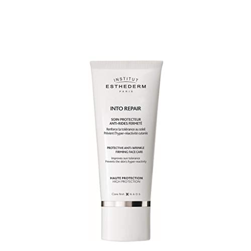 Institut Esthederm - Into Repair - Crema Solare Antirughe E Tonicità - Crema Solare Alta Protezione - Intolleranze Solari - Previene L’Iperreattività