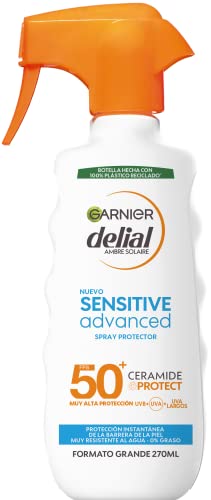Garnier Delial Sensitive Advanced - Latte Solare Per Pelli Chiare, Sensibili E Intolleranti Al Sole, Ip50+, Multicolore - 270 Ml