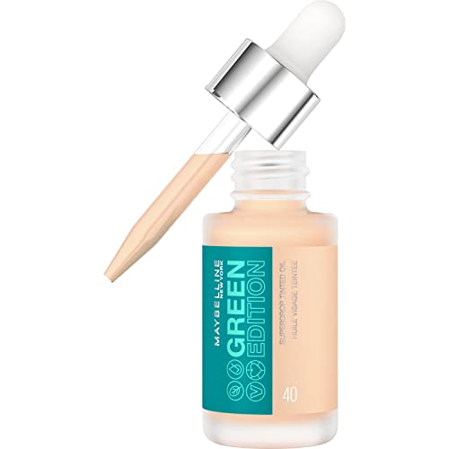 Green Edition: Maybelline New York Olio Viso Colorato Green Edition, Per Copertura Naturale E Modulabile, Adatto A Tutti I Tipi Di Pelle, Arricchito C