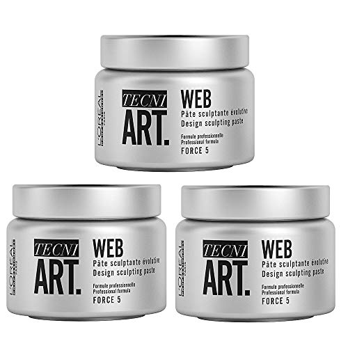 3 Pezzi Di Pasta Forte Loreal Tecni Art Web Da 150 Ml