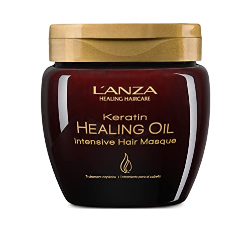 L'Anza Keratin Healing Oil Intensive Hair Masque, Gold 210 Millilitri