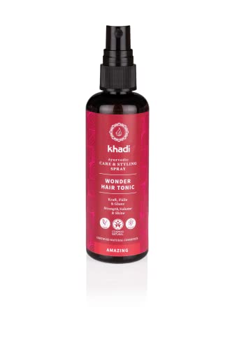 Khadi Wonder Hair Tonic Spray Ayurvedico Care & Styling, Uno Straordinario Tonico Per Capelli Che Dona Forza, Volume E Lucentezza Dalla Radice Alla, 1