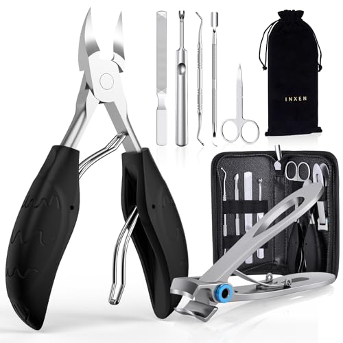 Tagliaunghie Set Professionale, Tronchesino Per Piedi Affilate Per Unghie Spesse Incarnite Micosi, In Acciaio Inossidabile, Manicure Pedicure Per Uomo