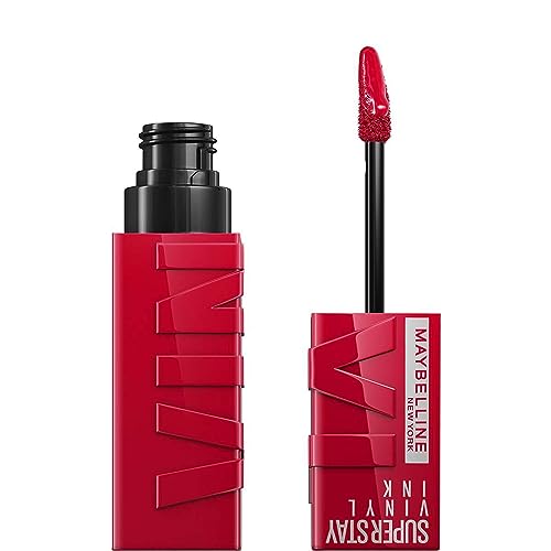 Maybelline New York Tinta Labbra A Lunga Tenuta Superstay Vinyl Ink, Per Un Effetto Vinilico Fino A 16H, Finish Luminoso E Senza Sbavature, Formula Ve