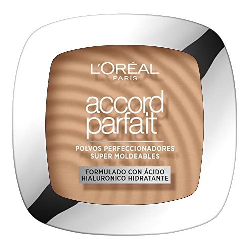 L'Oréal Paris - Poudre Fondante Accord Parfait, Cipria Fondente Perfezionatrice, Per Pelli Normali A Miste, Colore: Beige Rosato (3.R), 9 G.