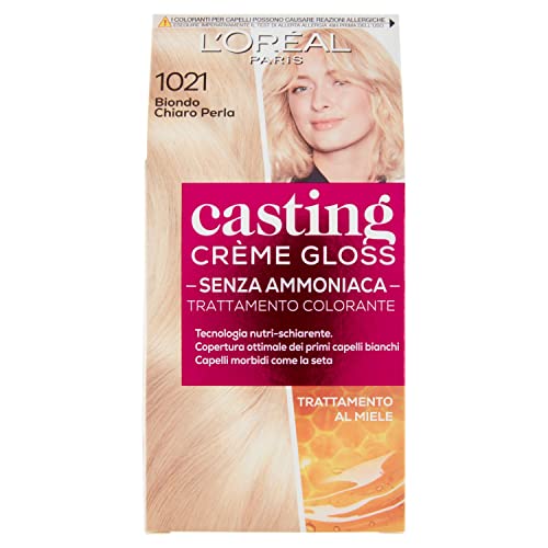 L'Oréal Paris Casting Crème Gloss Colore Trattamento Senza Ammoniaca, 1021 Biondo Chiaro Perla