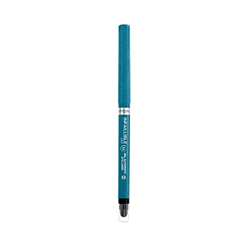 L'Oréal Paris Matita Automatica In Gel Infaillible 36H Grip Liner, Tratto Sfumabile A Lunga Tenuta, Waterproof, Formula In Gel, Tonalità: 07 Turquoise