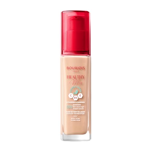 Bourjois Fondotinta Healthy Mix Clean, 50C Rose Ivory, 30 Ml