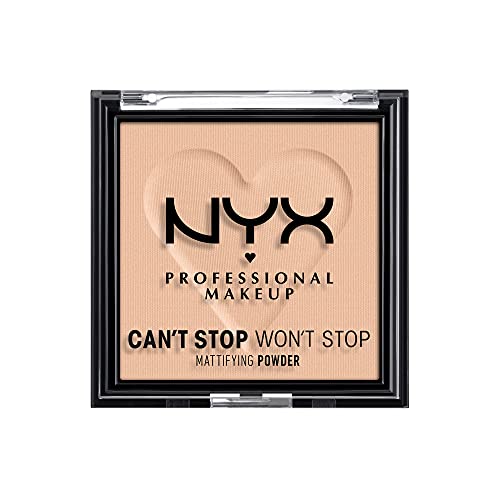 Nyx Professional Makeup Fondotinta In Polvere Can'T Stop Won'T Stop, Matte Finish, Light Medium