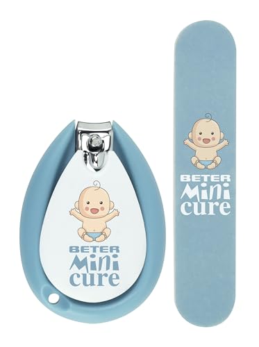 Beter - Set Manicure E Pedicure Per Neonati Miniature, Forbicine E Lima Per Unghie Neonati E Bambini Piccoli, Set Igiene Neonato, Regalo Per Neonati,