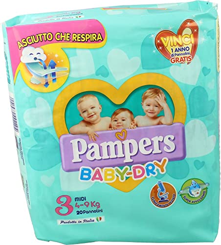 Pampers Baby-Dry 3 Midi 4-9 Kg - 20 Pannolini