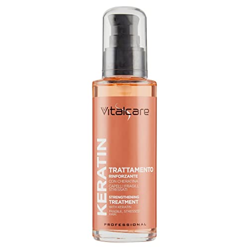 Vitalcare | Keratin - Trattamento Rinforzante Per Capelli Fragili E Aiuta A Ricostruire La Fibra Capillare, 100 Ml