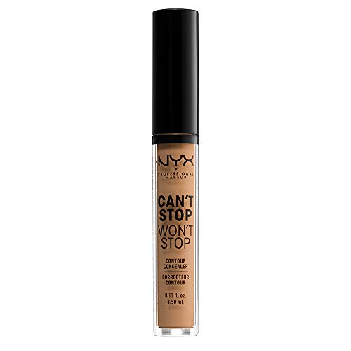 Nyx Professional Makeup Correttore Can'T Stop Won'T Stop, Correttore Viso Liquido, Adatto A Tutti Gli Incarnati, Golden Honey, Confezione Da 1