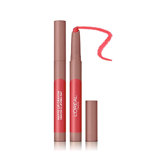 L'Oréal Paris Rossetto Very Matte Crayon Infaillible, Effetto Opaco, Comfort Estremo, A Lunga Durata, Colore Intenso Facile Da Applicare, 108 A Little