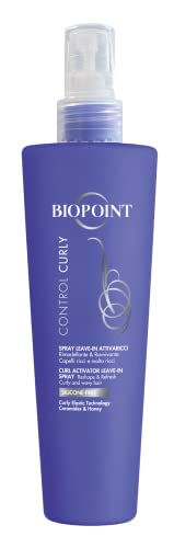 Biopoint Control Curly - Spray Attivaricci Leave-In Senza Risciaquo, Anti-Crespo, Rimodellante E Ravvivante, Definisce I Capelli Ricci E Dona Corpo E