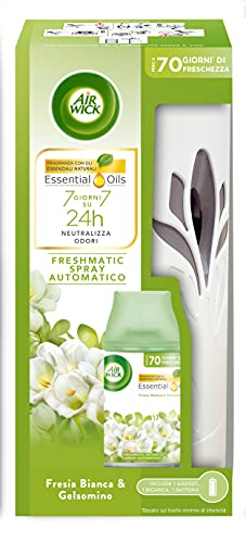 Air Wick Freshmatic Spray Automatico Con Ricarica Fresia E Gelsomino Base, 250Ml