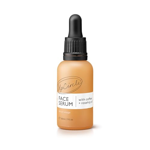 Upcircle Siero Viso Biologico Con Olio Di Caffè 30Ml - Olio Viso Idratante Naturale - Vitamina C, Olio Di Rosa Canina Agisce Contro L’Iperpigmentazion