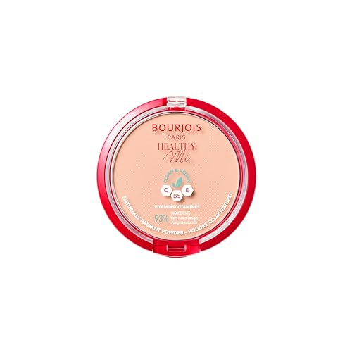 Bourjois Healthy Mix Clean Cipria Compatta - Formula Clean & Vegana - Con Vitamina C, E E B5-03 Rose Beige, 11G