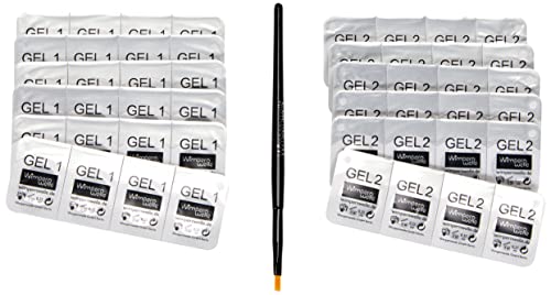 Wimpernwelle Porzioni Singole Di Gel 1 + 2 Per La Modellazione Delle Ciglia, Ciascuna Da 0,25 Ml (2X 24)