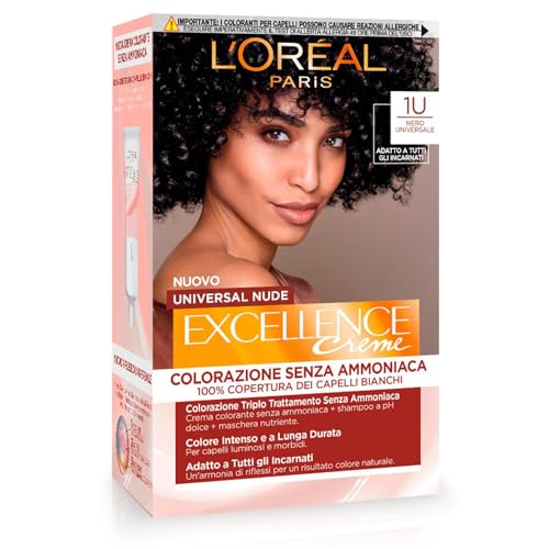 L’Oréal Paris Colorazione Permanente Excellence Universal Nude, Senza Ammoniaca, Con Riflesso Universale, Adatto A Tutti Gli Incarnati, Colore Intenso