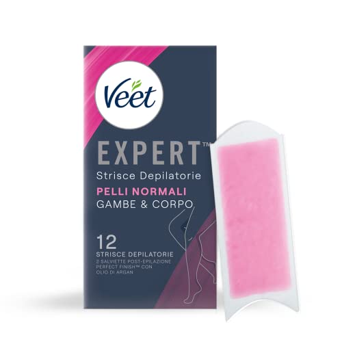 Veet Expert Strisce Corpo E Gambe Pelli Normali, 6X2 Strisce