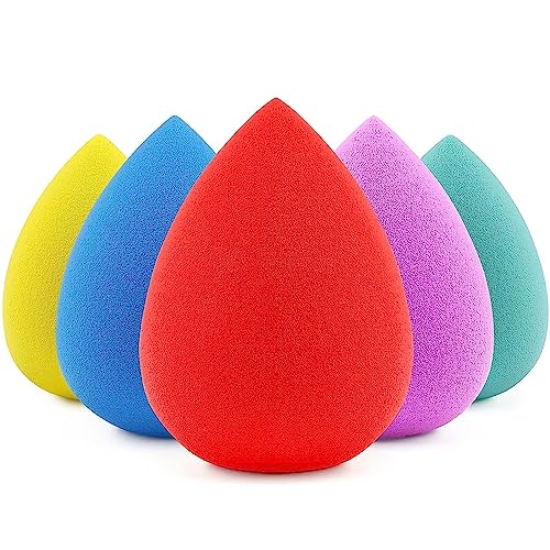 Beakey 5 Pz Set Di Spugnette Trucco Beauty, Blender Beauty Fondotinta Spugnetta, Spugnette Trucco Make Up Ottimo Per Liquidi, Creme E Polveri, Multi C