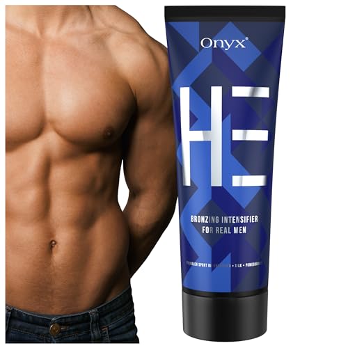 Onyx He Lozione Abbronzante Da Uomo - Acceleratore Per Lettino Solare - Crema Abbronzante Per Risultati Di Abbronzatura Rapida E Intensa - Formula Leg
