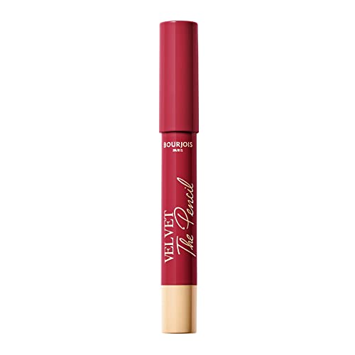 Bourjois Velvet The Pencil, Rossetto Twistable Vellutato, Formula Transferproof, 06 Framboise Griffée