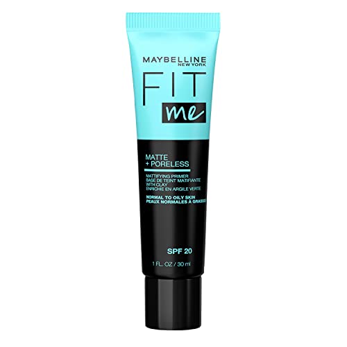 Maybelline New York Primer Fit Me Matte&Poreless, Per Trucco A Lunga Tenuta, Finish Opacizzante E Matte, Spf 20, 30 Ml