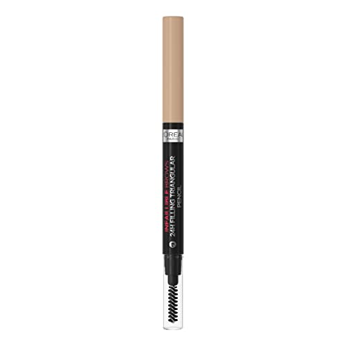 L'Oréal Paris Matita Sopracciglia, Per Dare Forma, Sfumare E Scolpire, Finish Matte Pieno E Naturale, Doppia Estremità Con Matita Triangolare E Pettin