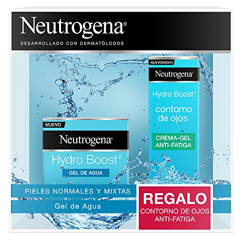 Neutrogena Hydro Boost Gel Acqua - Viso Idratante, Gel D'Acqua, 50 Ml + Crema Gel Contorno Occhi, 15 Ml