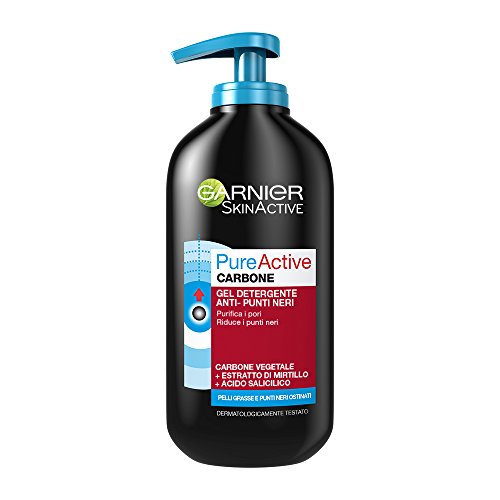 Garnier Gel Anti-Imperfezioni Pure Active Intense, Rimuove Punti Neri Ed Eccesso Di Sebo, 200 Millilitro