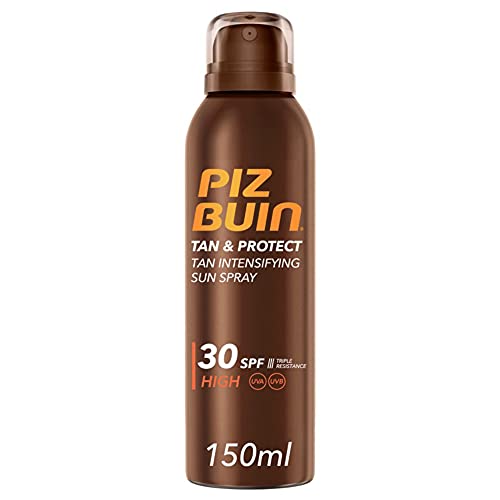 Piz Buin Spray Solare Intensificatore Dell’Abbronzatura, Tan & Protect, 30 Spf, Protezione Solare Alta, Filtro Solare Uva/Uvb, 150 Ml