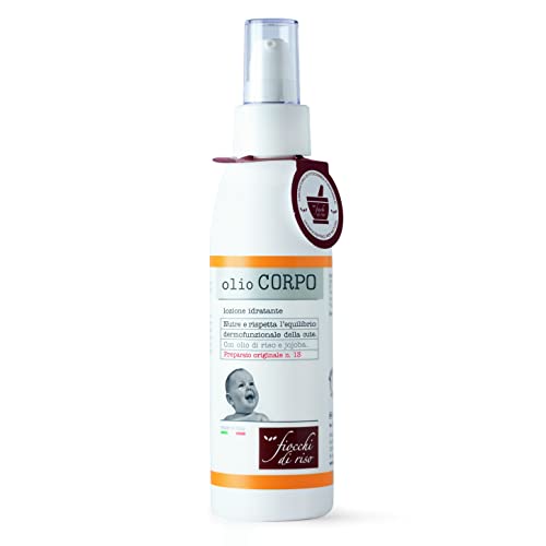 Fiocchi Di Riso - Olio Corpo - 140Ml - Idratazione Neonati - Lozione Idratante Dal Rapido Assorbimento, Nutre La Cute Del Neonato Preservandone Il Fil