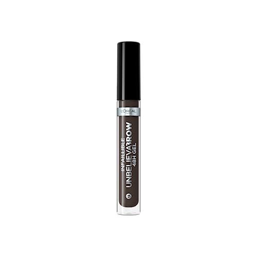 L'Oréal Paris Unbelievabrow, Gel Per Sopracciglia A Lunga Tenuta Waterproof, Colore: Ebony (109), 3,4 Ml