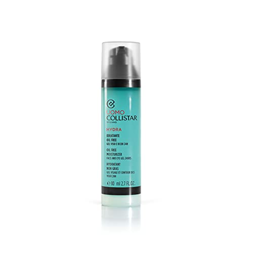 Collistar Hydra Uomo Idratante Oil Free Gel Viso E Occhi Ultra Fresco, Idratazione Immediata, Protezione Dalla Luce Blu, Azione 2In1 Viso E Contorno O