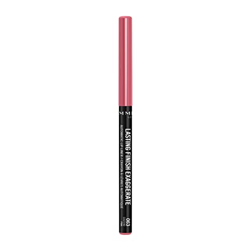 Rimmel London Matita Labbra Automatica Exaggerate, Lunga Durata, Tratto Preciso E Colore Intenso, 063 Eastend Pink