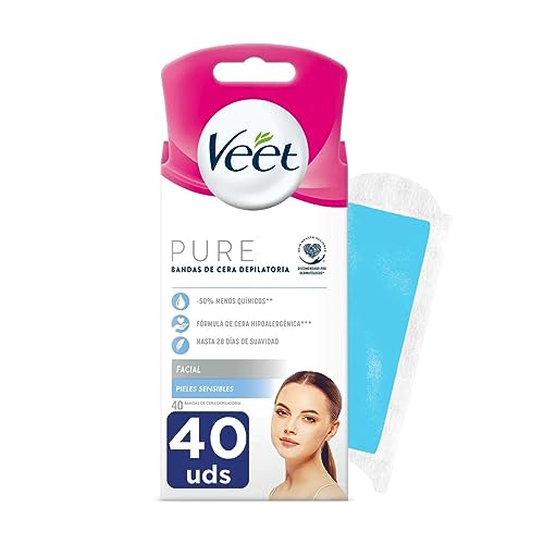 Veet Easy Gelwax Facial Bands Depilatory Wax X40