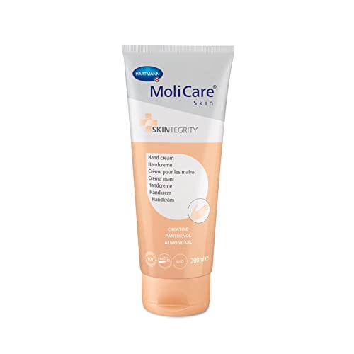 Molicare Skin Crema De Manos, Para Piel Muy Seca Y Manos Agrietadas, Con Creatina, Pantenol Y Aceite De Almendras, Neutralizador De Olor, Emulsión Agu