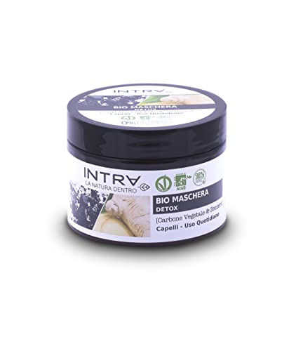 Intra Carbone & Zenzero Bio Maschera Detox Capelli - Uso Quotidiano, 250 Ml